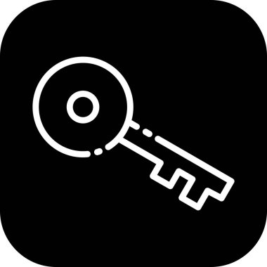 Soyut arkaplanda anahtar simgesi izole edildi