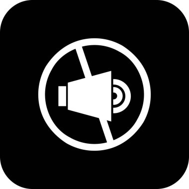 Soyut arkaplanda sessiz simge izole edildi