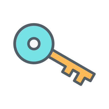 Soyut arkaplanda anahtar simgesi izole edildi