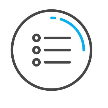  Soyut arkaplanda menü simgesi izole edildi