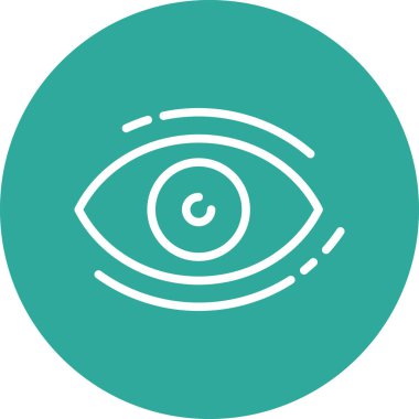  Soyut arkaplanda göz simgesi izole edildi