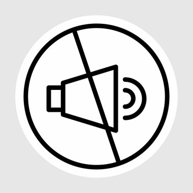 Soyut arkaplanda sessiz simge izole edildi