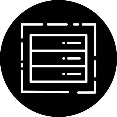 Sunucu simgesi soyut arkaplanda izole edildi