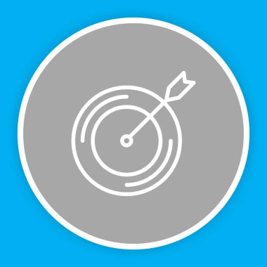 Hedef simgesi soyut arkaplanda izole edildi