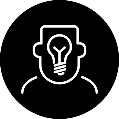 Yaratıcı Düşünme simgesi soyut arkaplanda izole edildi