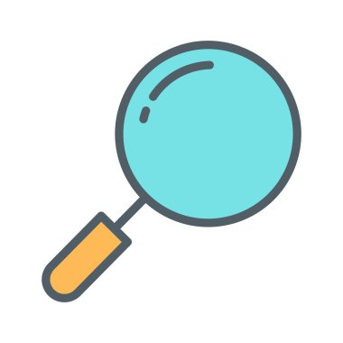 Soyut arkaplanda arama simgesi izole edildi