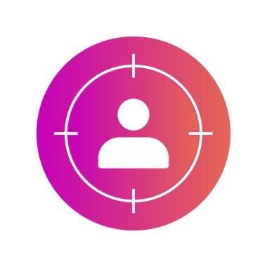 Hedef simge soyut arkaplanda izole edildi