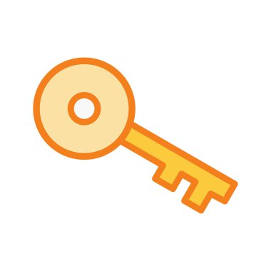 Soyut arkaplanda anahtar simgesi izole edildi