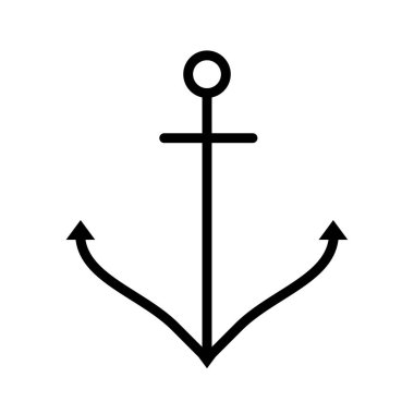 Çapa simgesi soyut arkaplanda izole edildi