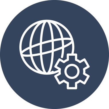 Tarayıcı ayarı simgesi soyut arkaplanda izole edildi