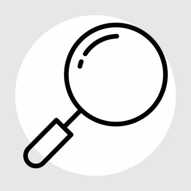 Soyut arkaplanda arama simgesi izole edildi