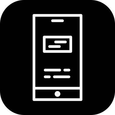 Soyut arkaplanda mobil simge izole edildi