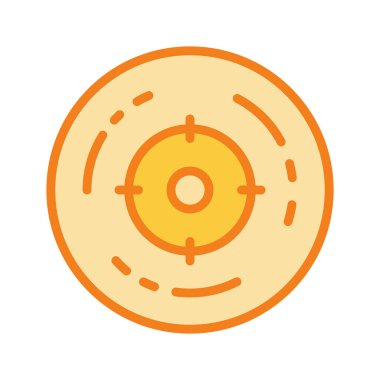 Hedef simge soyut arkaplanda izole edildi