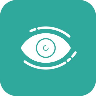  Soyut arkaplanda göz simgesi izole edildi