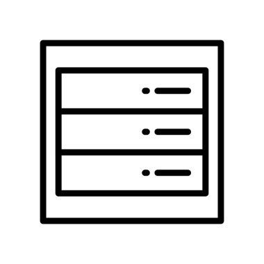 Sunucu simgesi soyut arkaplanda izole edildi