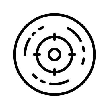 Hedef simge soyut arkaplanda izole edildi