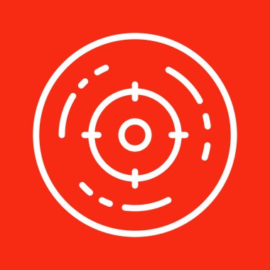 Hedef simge soyut arkaplanda izole edildi