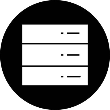 Sunucu simgesi soyut arkaplanda izole edildi