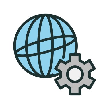 Tarayıcı ayarı simgesi soyut arkaplanda izole edildi