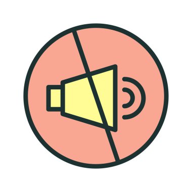 Soyut arkaplanda sessiz simge izole edildi