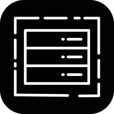 Sunucu simgesi soyut arkaplanda izole edildi