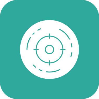 Hedef simge soyut arkaplanda izole edildi