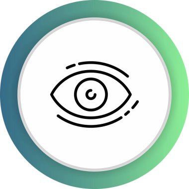  Soyut arkaplanda göz simgesi izole edildi