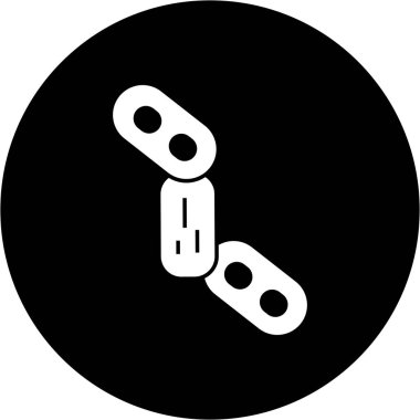 Bağlantı simgesi soyut arkaplanda izole edildi