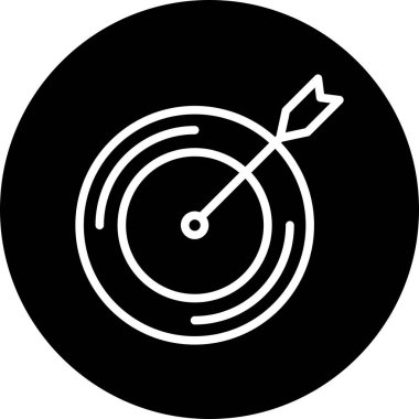 Hedef simgesi soyut arkaplanda izole edildi