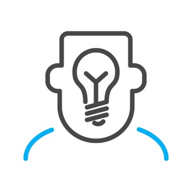 Yaratıcı Düşünme simgesi soyut arkaplanda izole edildi