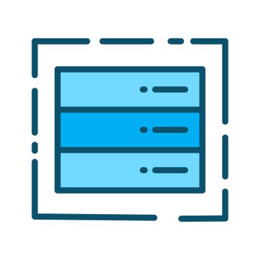 Sunucu simgesi soyut arkaplanda izole edildi