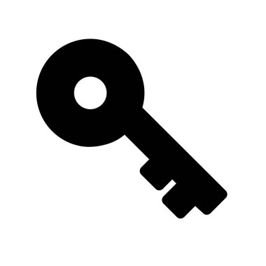 Soyut arkaplanda anahtar simgesi izole edildi