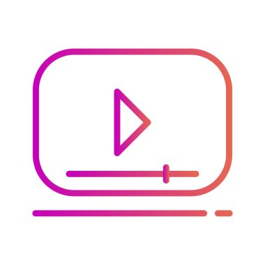  Soyut arkaplanda çokluortam simgesi izole edildi