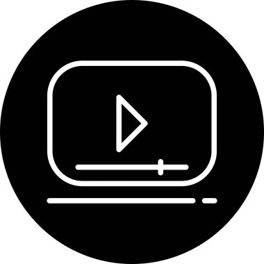  Soyut arkaplanda çokluortam simgesi izole edildi