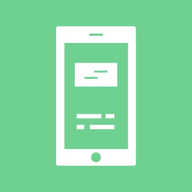 Soyut arkaplanda mobil simge izole edildi