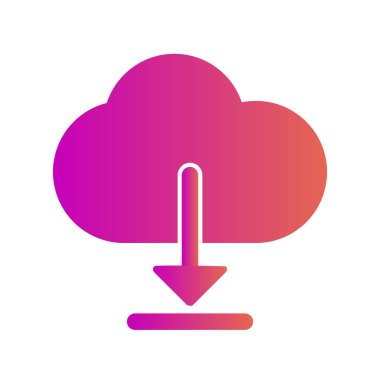 Soyut arkaplanda indirme simgesi izole edildi