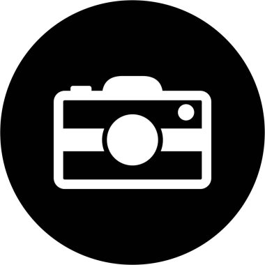 Kamera simgesi soyut arkaplanda izole edildi