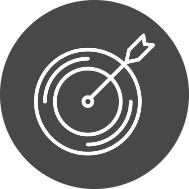 Hedef simgesi soyut arkaplanda izole edildi