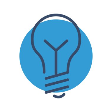 Soyut arkaplanda ampul simgesi izole edildi