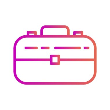 Evrak çantası simgesi soyut arkaplanda izole edildi