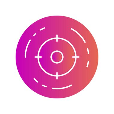 Hedef simge soyut arkaplanda izole edildi