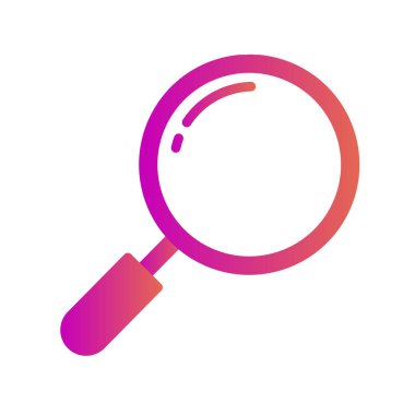 Soyut arkaplanda arama simgesi izole edildi