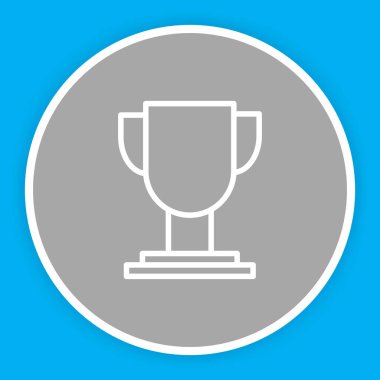 Kupa kazananı simgesi soyut arkaplanda izole