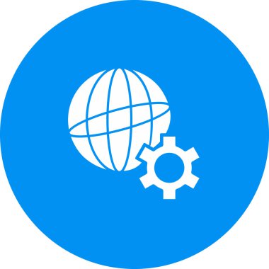 Tarayıcı ayarı simgesi soyut arkaplanda izole edildi