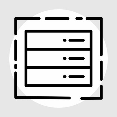 Sunucu simgesi soyut arkaplanda izole edildi