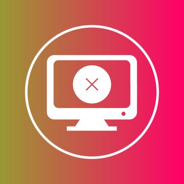 Lcd simgesi soyut arkaplanda izole edildi