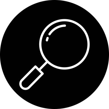 Soyut arkaplanda arama simgesi izole edildi