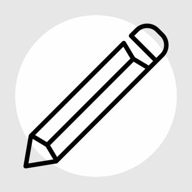 Soyut arkaplanda kalem simgesi izole edildi