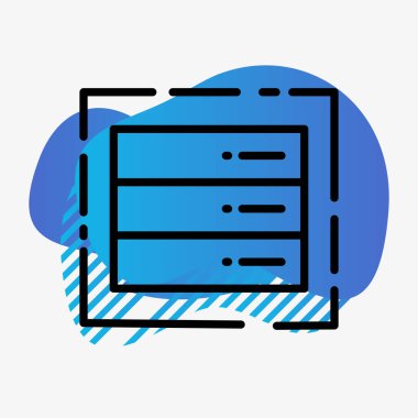 Sunucu simgesi soyut arkaplanda izole edildi