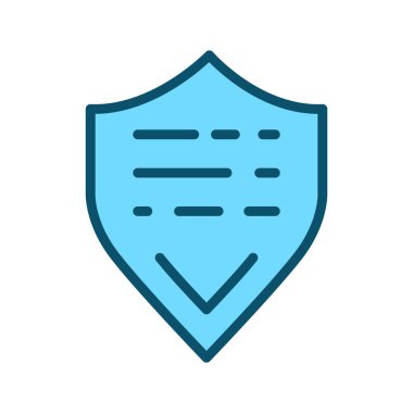 Kalkan simgesi soyut arkaplanda izole edildi